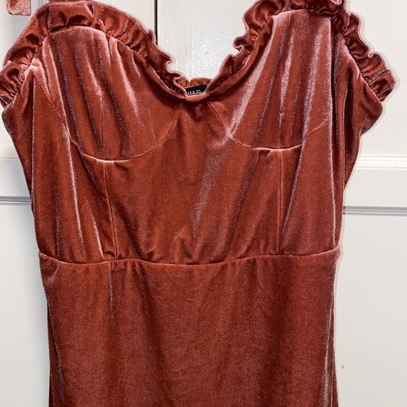 Forever 21 Blush Pink Mini Velvet Dress - Picture 8 of 13